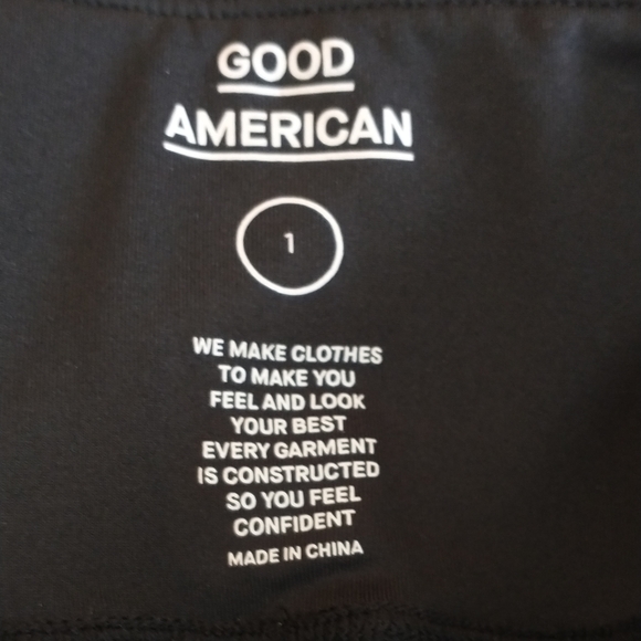 Good American The Crushed Velvet Boss Pants Size 1 Leggings High Waisted - Picture 5 of 8